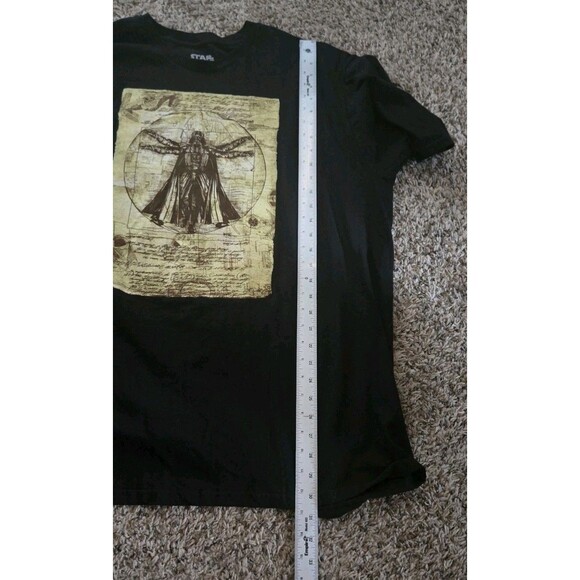 Star Wars Darth Vader Vitruvian Man Graphic Shirt Mens Size 2X XXL Black Beige - Picture 9 of 11